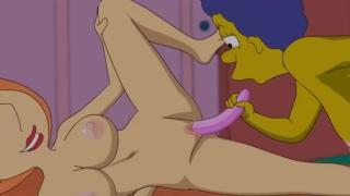 Scandal Lesbian Crossover Marge Simpson and Lois Griffin Curvy