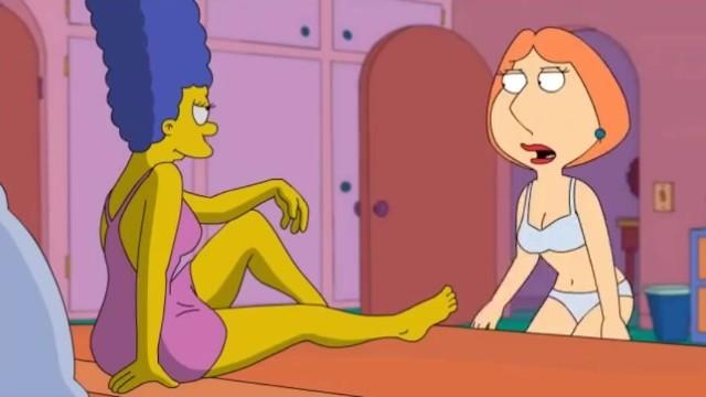 Hairypussy Lesbian Crossover Marge Simpson and Lois Griffin Real Amature Porn - 2