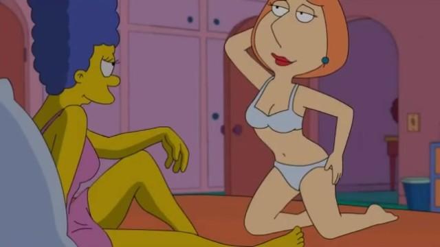 Hairypussy Lesbian Crossover Marge Simpson and Lois Griffin Real Amature Porn - 1