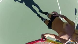 CoedCherry Dani Daniels Topless Tennis Fun - Scene 1 Flogging