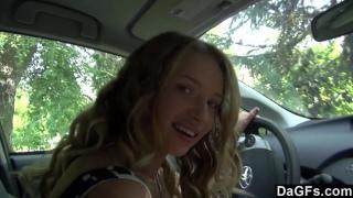 CameraBoys Dagfs - Alyssa Branch Gets Naughty in the Car Blowjob
