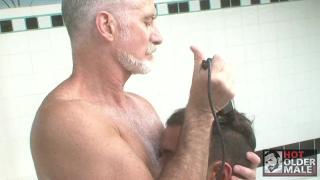 Tight Ass Hung Daddy Shaves his Boy Punish