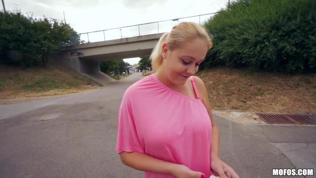 Surveying those Huge Boobs in Public POV with Euro Teen Paris Sweet - 2