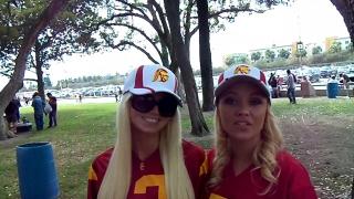 Internal Rikki six & Alexis Monroe have a Creampie Party after a College Football Jerkoff
