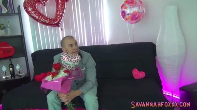 Gay Solo Valentines Day Strap on Surprise. Big Booty Savannah Fox KINK Teen Blowjob - 2