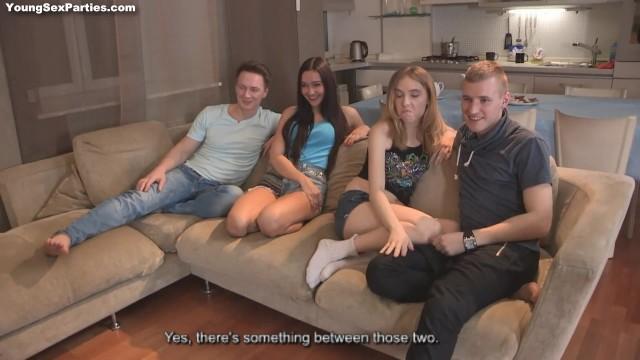 Young Sex Parties - Foursome Swinger Fuck Party - 1