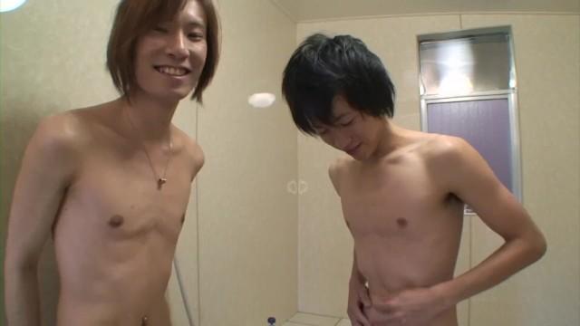 RandomChat Slender Japanese Twinks Bathe each other before Toys and Hard Cock Anal Sex