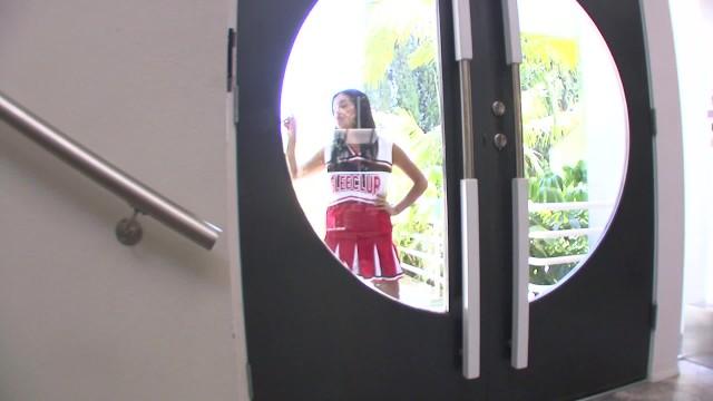 Slutty Latina Cheerleader Selma Sins Fucks the Football Coach - 1
