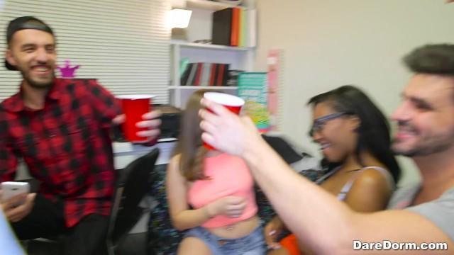 College Couple Gets Busted and it Turns into a Dorm Orgy - 2
