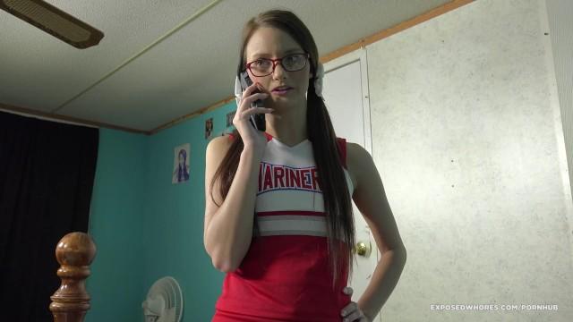 Teen Cheerleader gives her Step Brother Handjob to take her to Practice! 4K - 1