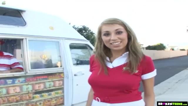 BrokenTeens - Schoolgirl Gets a Ride in an Ice Cream Truck. - 2