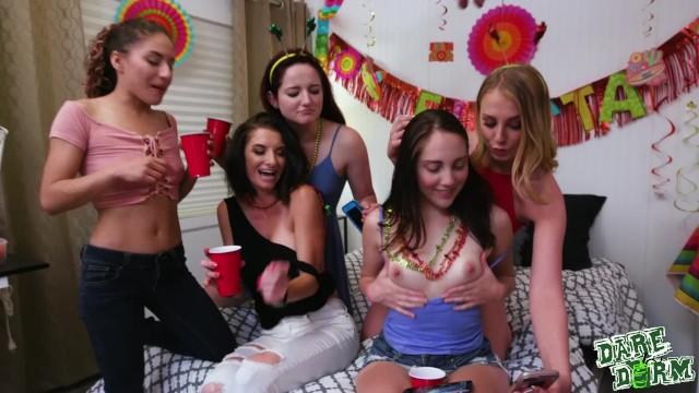 College Girls have a Dorm Party with a Dick - 2