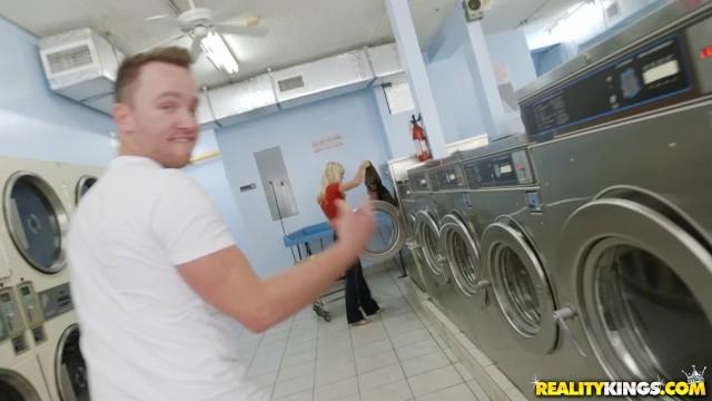 Horny MILF Laura Bentley Gets Fucked in a Laundromat - 1