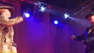 HDHentaiTube Lesbian Cowgirl MILF Show on Public Sex Fair Stage Gay Bukkakeboy