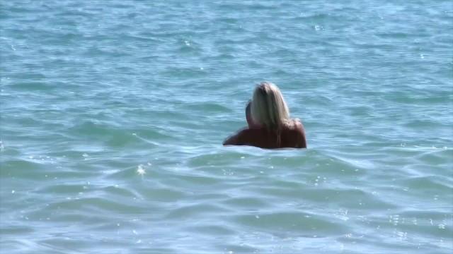 Big Booty Blonde Gets Rough Double Penetration on the Beach. - 2