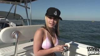 ElephantTube Boat Girls Naked in Tampa Bay Night Boating and Flashing and Pussy Licking Room