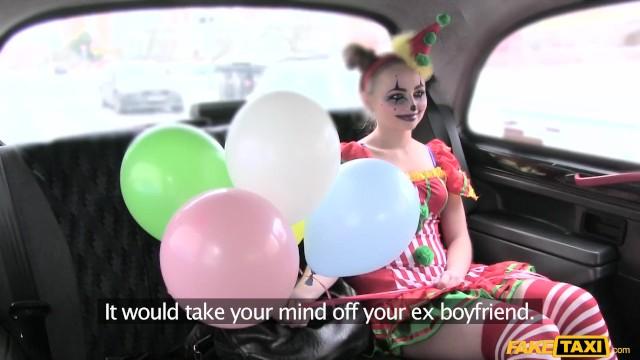 BestSexWebcam Fake Taxi - Driver Fucks Cute Valentine Clown Asshole
