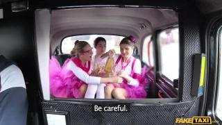 Roundass Fake Taxi - Hen Party Gets Wild in Prague Taxi Pick Up