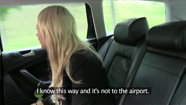 Fake Taxi - Pretty Blonde Heading to Airport gives Cabbie Head instead - 1