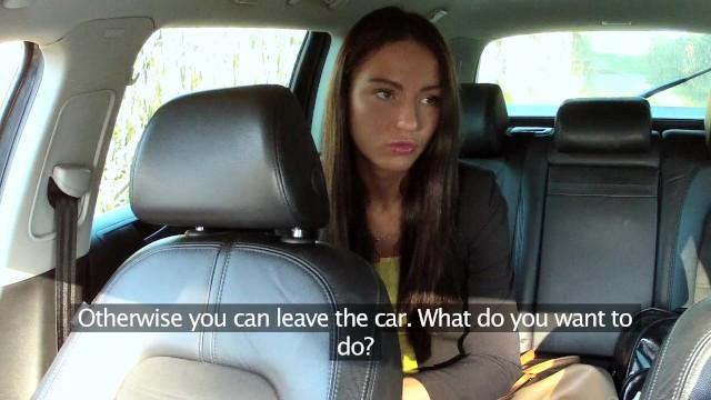 Fake Taxi - Horny Brunette Fucks Cabbie to make her Flight on Time - 2