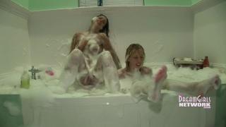 Rope Three Girl Bubble Bath Gets out of Control Relax