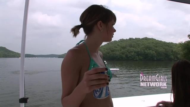 Hot Girls get Naked and Party on Top of a Houseboat - 1