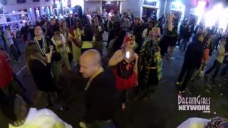 Muslima Mardi Gras Street and Balcony Flashing Bigbutt