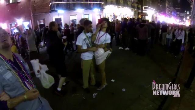 Two Girls Dragged off the Street Show Pussy at Mardi Gras - 1