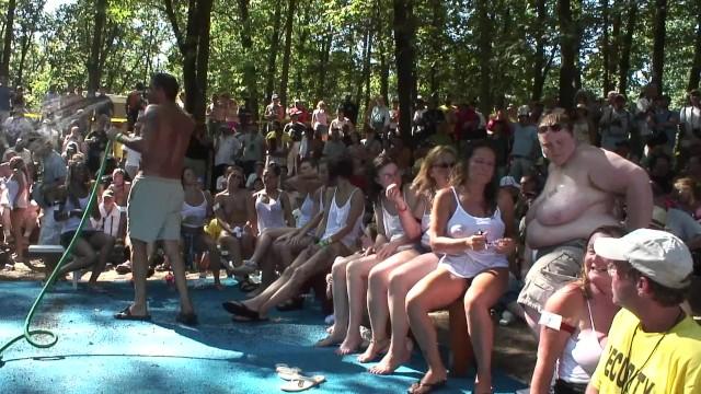 Wet T Shirt Contest at a Nudist Resort - 1