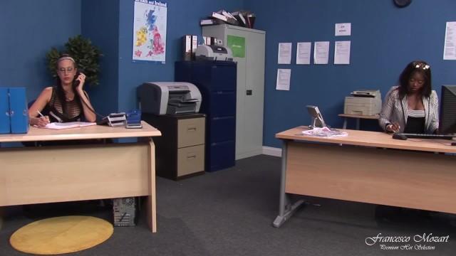 Interracial Orgy in the Office for two very Slutty Secretaries - 1