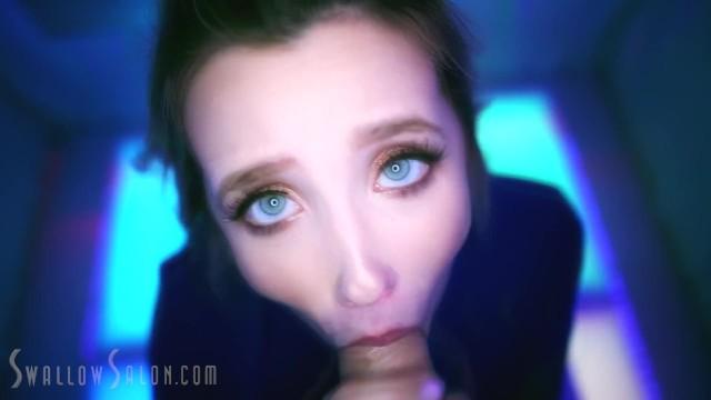 Spanish BLUE EYED SAMANTHA RONE POV BLOWJOB W/ CUM SWALLOW - SWALLOW SALON Ass Fetish