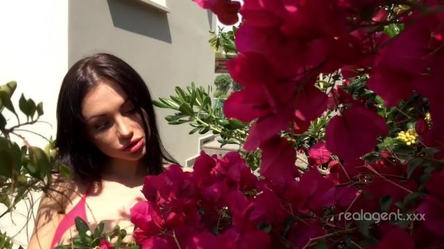 Sexy Russian Babe Sasha Rose Toys her Asshole near the Pool - 1