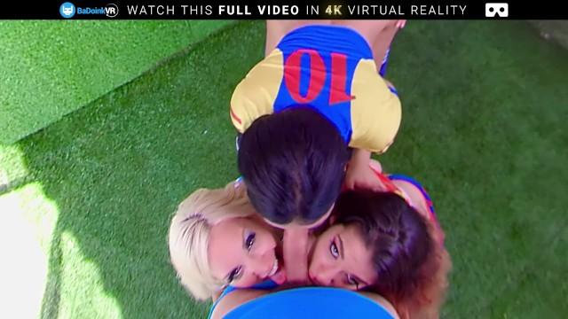Naked BaDoink VR POV Group Orgy with four Horny Soccer Sluts after Winning Goal Anal Play