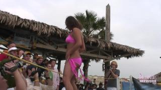 NXTComics Beach Party Flashing in South Padre Island Hogtied