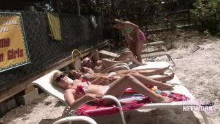 Blackz Girls Sunbathing Topless on Private Area of Beach Aunty