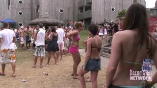 Dominate Beach Party Coeds Dance and Flash Tits in Texas Amateur