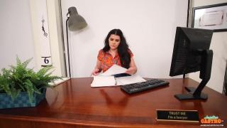 Solo Female Angelina Castro Threeway in Lawyers Office with Harmonie Marquise! YesPornPlease