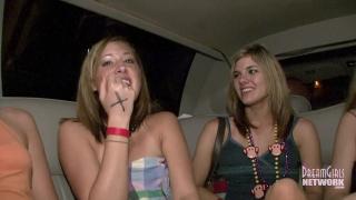 Babes First Time Flashers go on a Wild Limo Ride Cum In Mouth