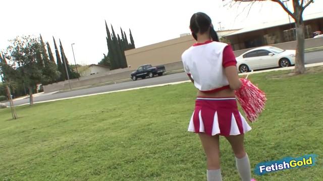 Rimming Slutty Teen Cheerleader does her first Porn Movie with Older Guy PornBB - 1