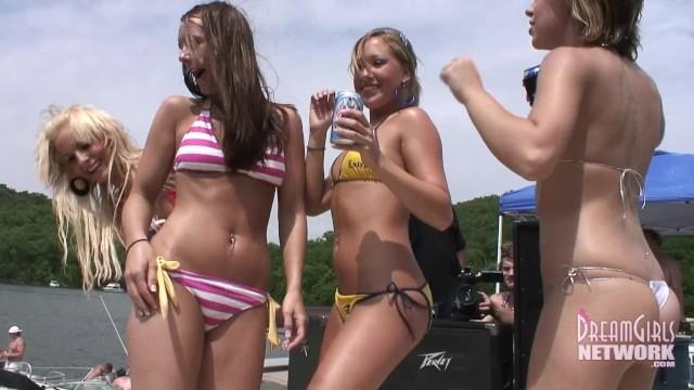 Girls Dance Party and Flash their Tits on Top of a Boat - 2