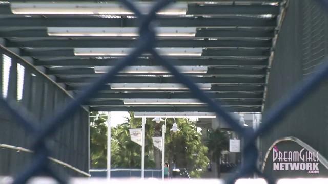 Latina Public Upskirts on Major Tampa Roadway Overpass Uncensored - 2