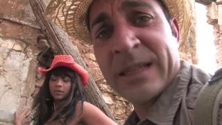 Tranny Two Sexy MILFs Find a Hiker to have a Threesome with...