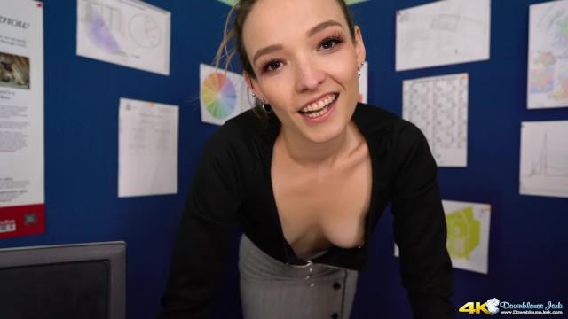 Self SEXY PIERCED DOWNBLOUSE NIPPLES IN THE OFFICE Boobs
