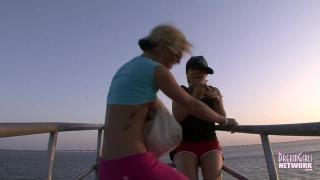 Brazzers Spring Break Coeds Flash a Boat Full of People Reversecowgirl
