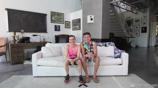 FIRST THREESOME! Brace Face Twink & best Friend Anally Pounded at Casting - 1