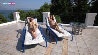 Point Of View SUGARBABESTV : Oiled Lesbians Rubbing on the Pool Gay Uncut