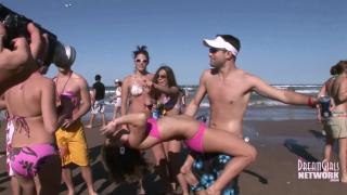 Hidden Camera Bikini Clad Spring Breakers Party on the Beach Fuck Me Hard