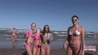Sexy Bikini Clad Spring Breakers Party on the Beach JackpotCityCasino