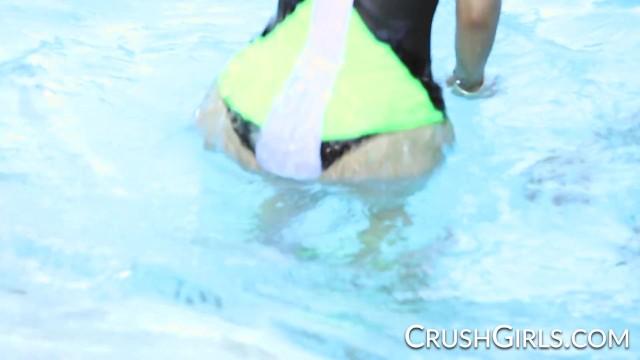 Crush Girls - Romi Rain and Reena Sky get Naughty in the Pool - 1