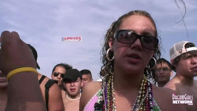 Capri Cavanni Hot College Coeds Flash Perfect Tits for Beads on the Beach Dance - 2